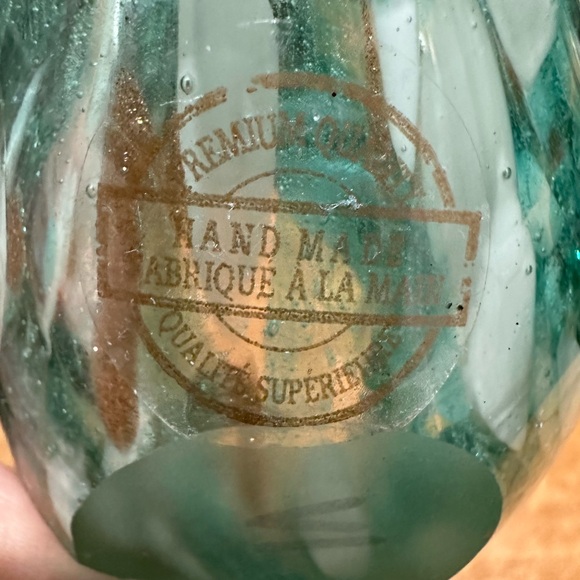 Hand Made Art Glass Ocean Green Shell. - Picture 7 of 9